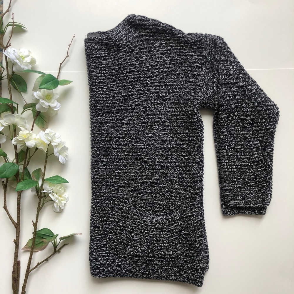 Vince Camuto Thick Marbled Knit Pocket Sweater